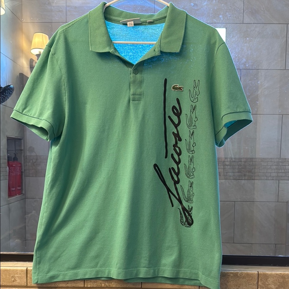 Lacoste Men's Green Polo Shirt